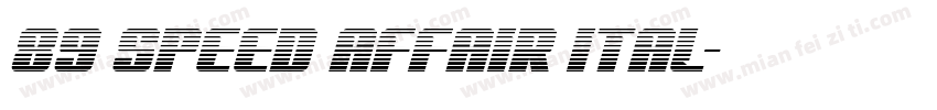 89 Speed Affair Ital字体转换